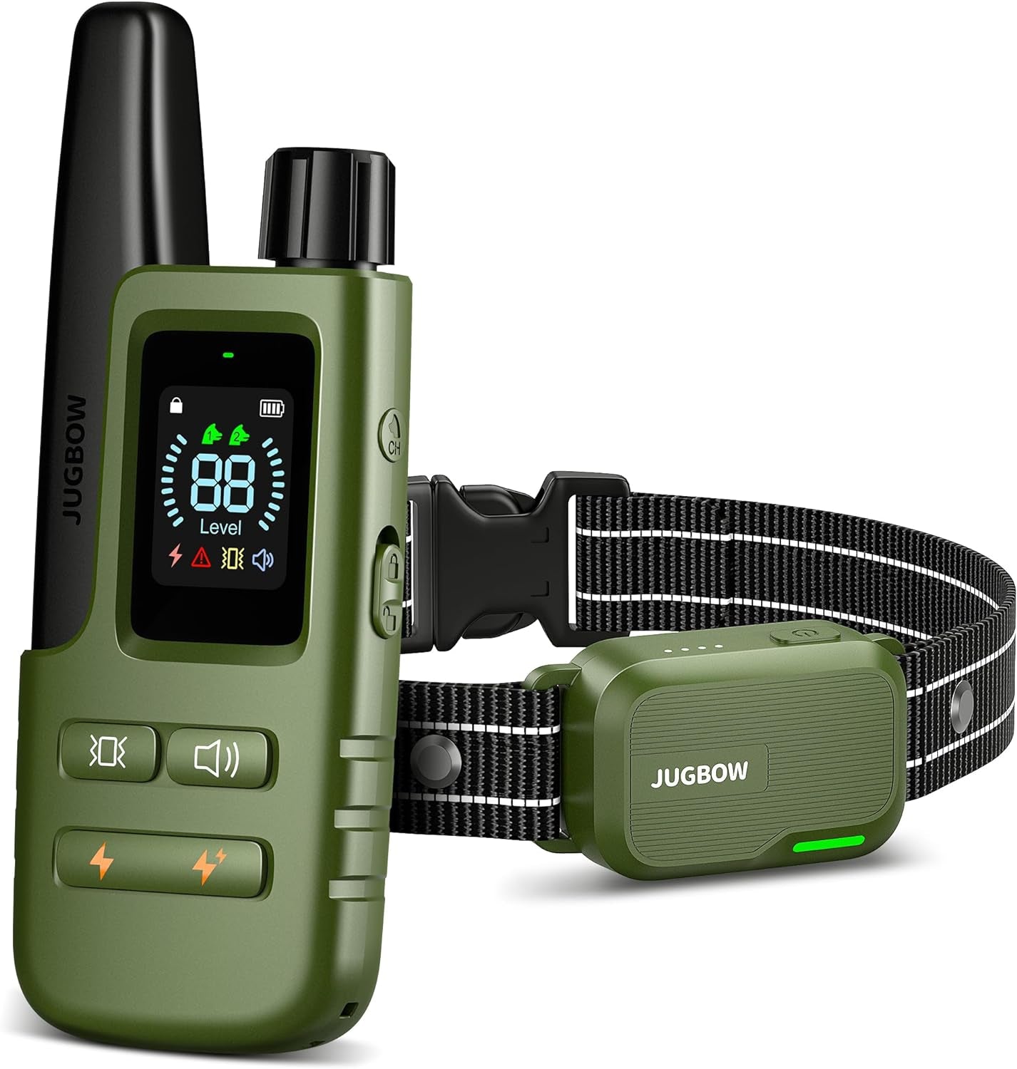 Jugbow Dog Shock Collar - 3300FT Dog Training Collar with Remote Innovative IPX7 Waterproof with 4 Training Modes, Rechargeable E-Collar for All Breeds