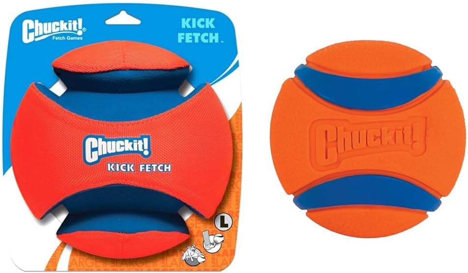 Chuckit Kick Fetch Ball Dog Toy, Large (8 Inch)