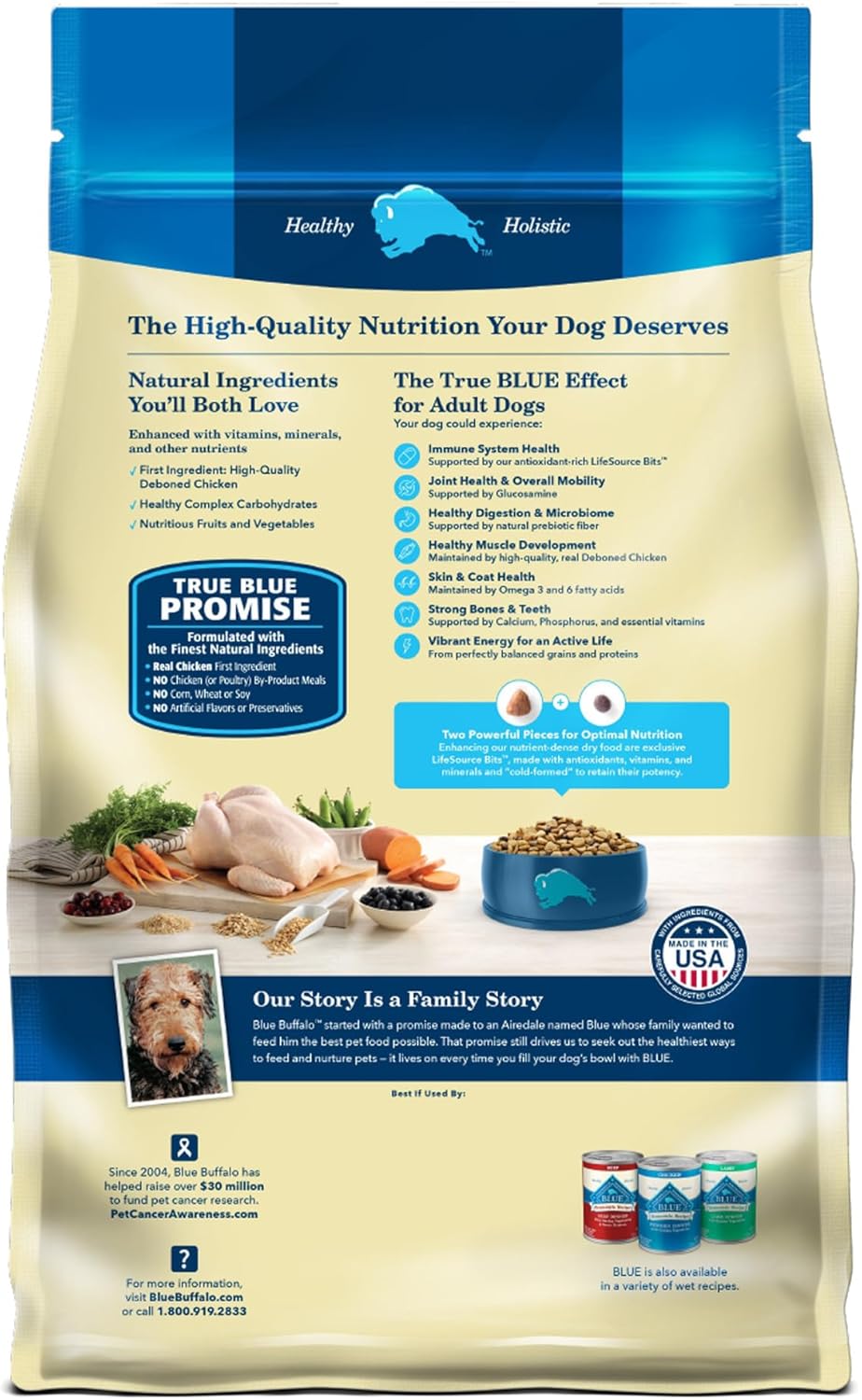 Life Protection Formula Adult Dry Dog Food, Helps Build and Maintain Strong Muscles, Made with Natural Ingredients, Chicken & Brown Rice Recipe, 5-Lb. Bag