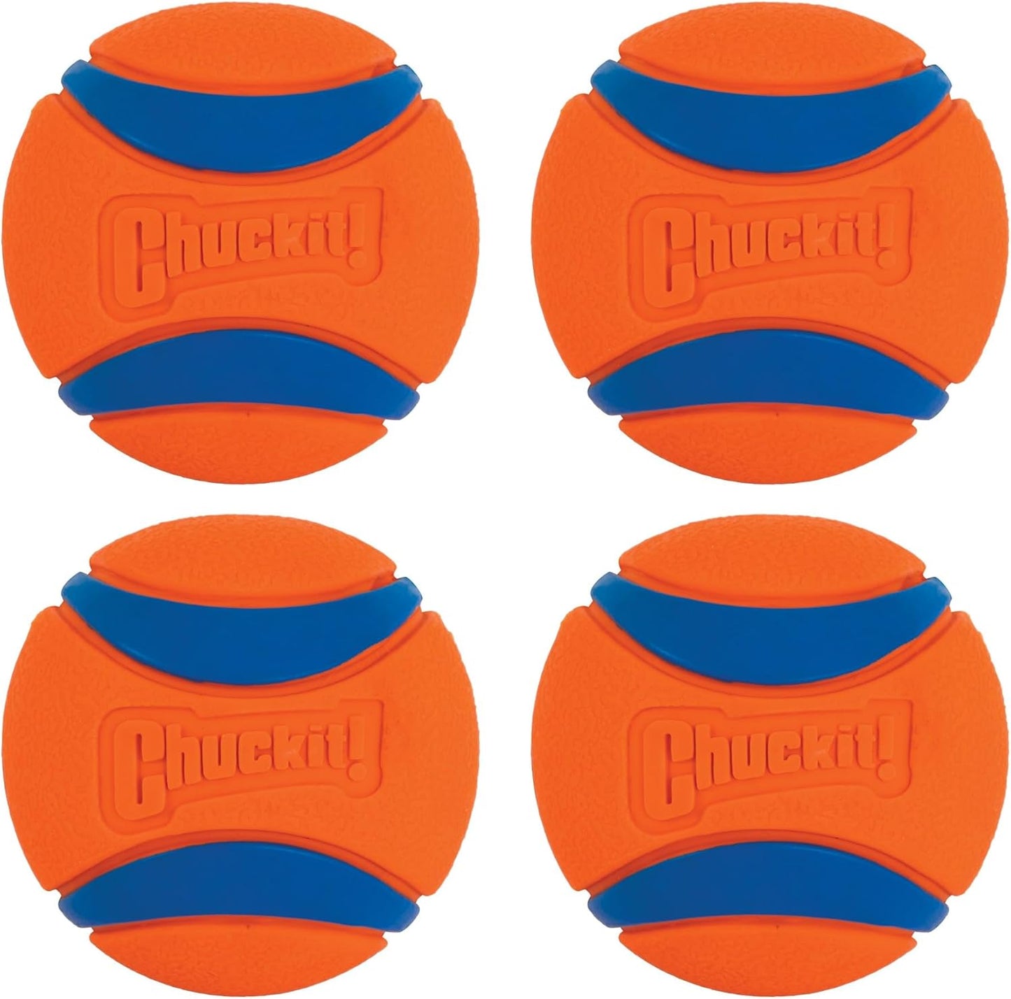 Chuckit Ultra Ball Dog Toy, Medium (2.5" Diameter), Pack of 8 with Chuckit Cleaning Bucket