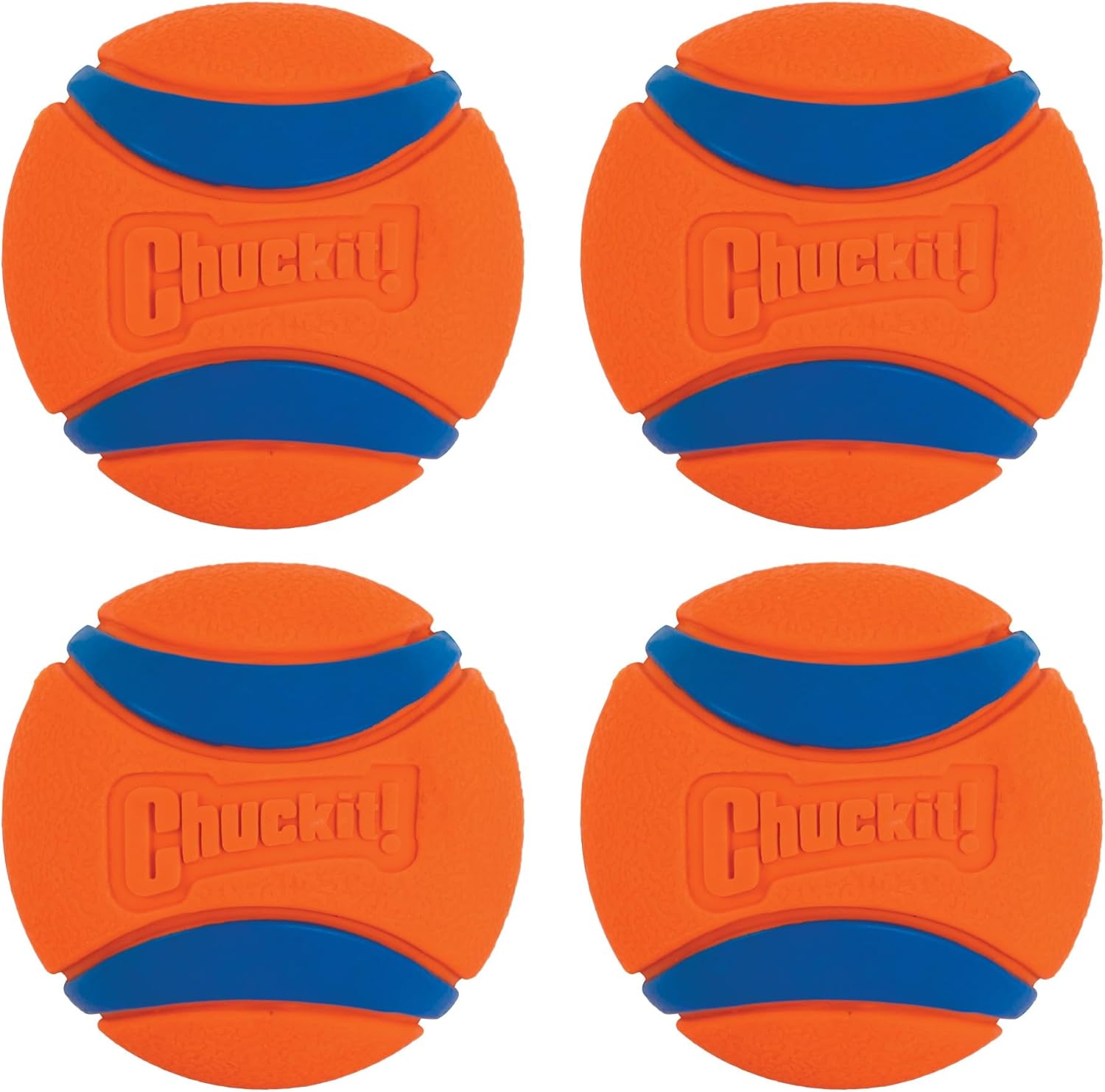 Chuckit Ultra Ball Dog Toy, Medium (2.5" Diameter), Pack of 8 with Chuckit Cleaning Bucket