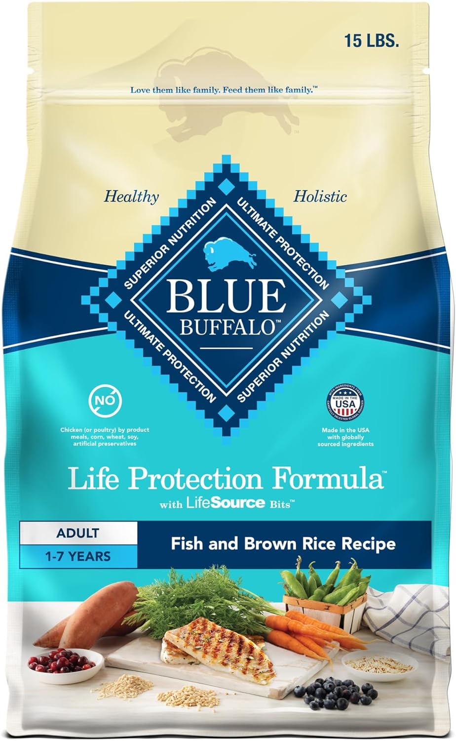 Life Protection Formula Adult Dry Dog Food, Helps Build and Maintain Strong Muscles, Made with Natural Ingredients, Chicken & Brown Rice Recipe, 5-Lb. Bag