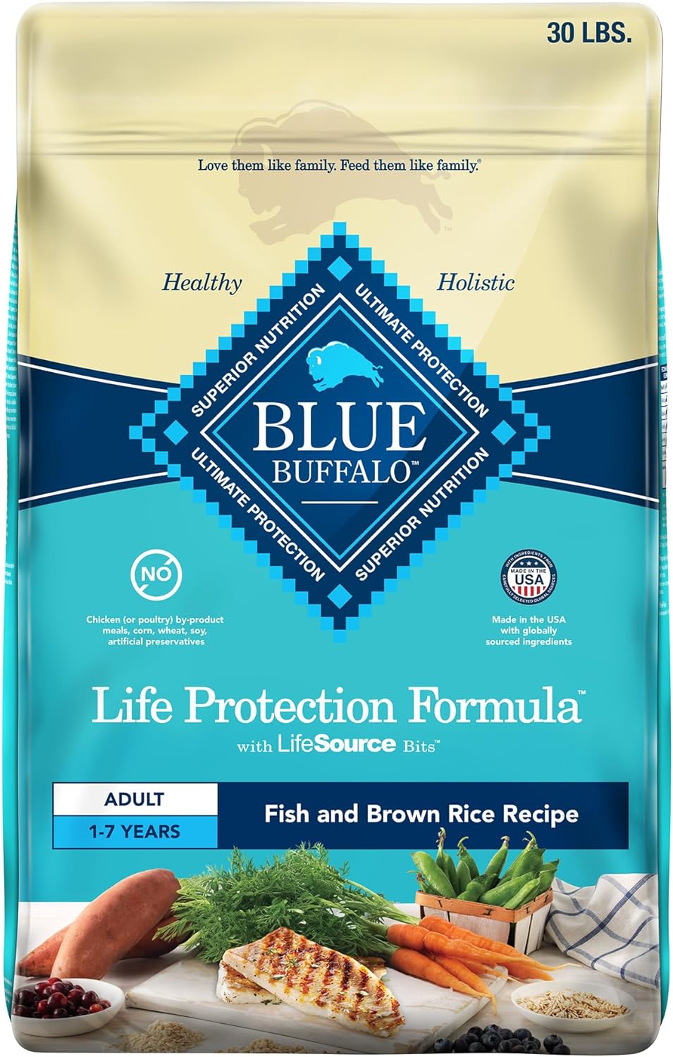 Life Protection Formula Adult Dry Dog Food, Helps Build and Maintain Strong Muscles, Made with Natural Ingredients, Chicken & Brown Rice Recipe, 5-Lb. Bag