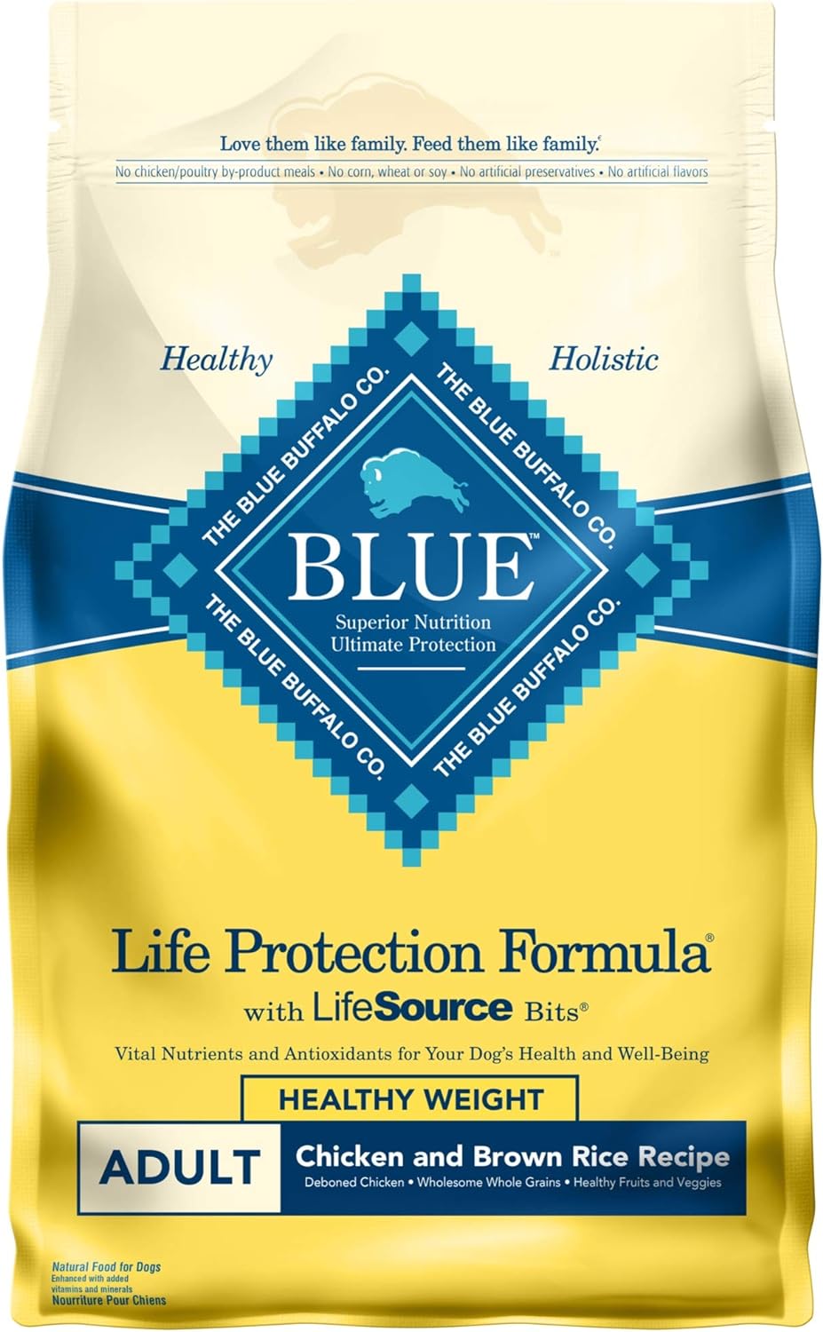 Life Protection Formula Adult Dry Dog Food, Helps Build and Maintain Strong Muscles, Made with Natural Ingredients, Chicken & Brown Rice Recipe, 5-Lb. Bag