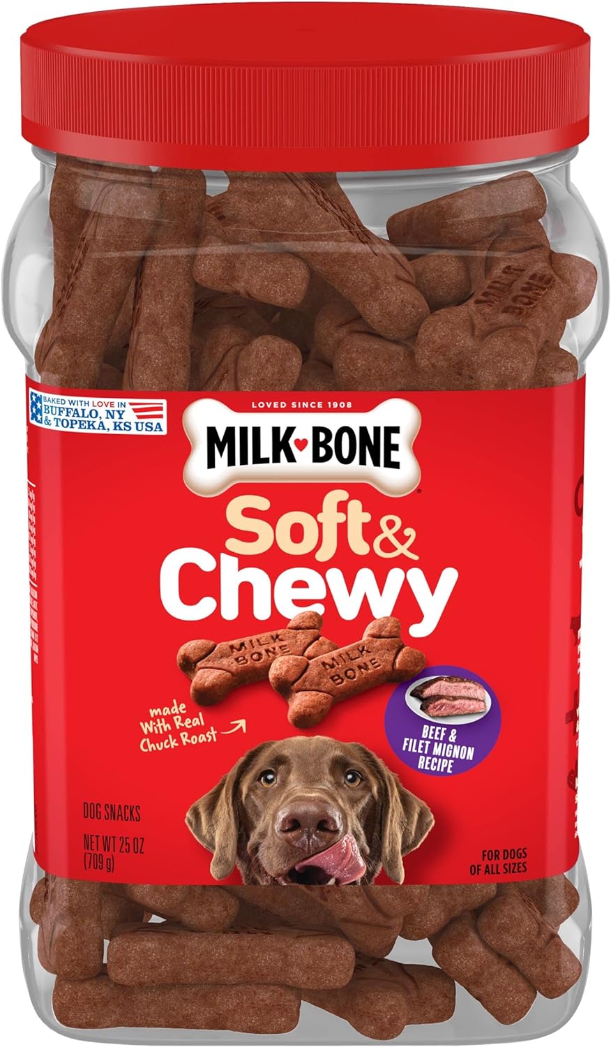 Simply Soft & Chewy Dog Treats, Wholesome Chicken Recipe, 25 Ounce Made with Real Chicken, Rolled Oats, Sweet Potato & Apples