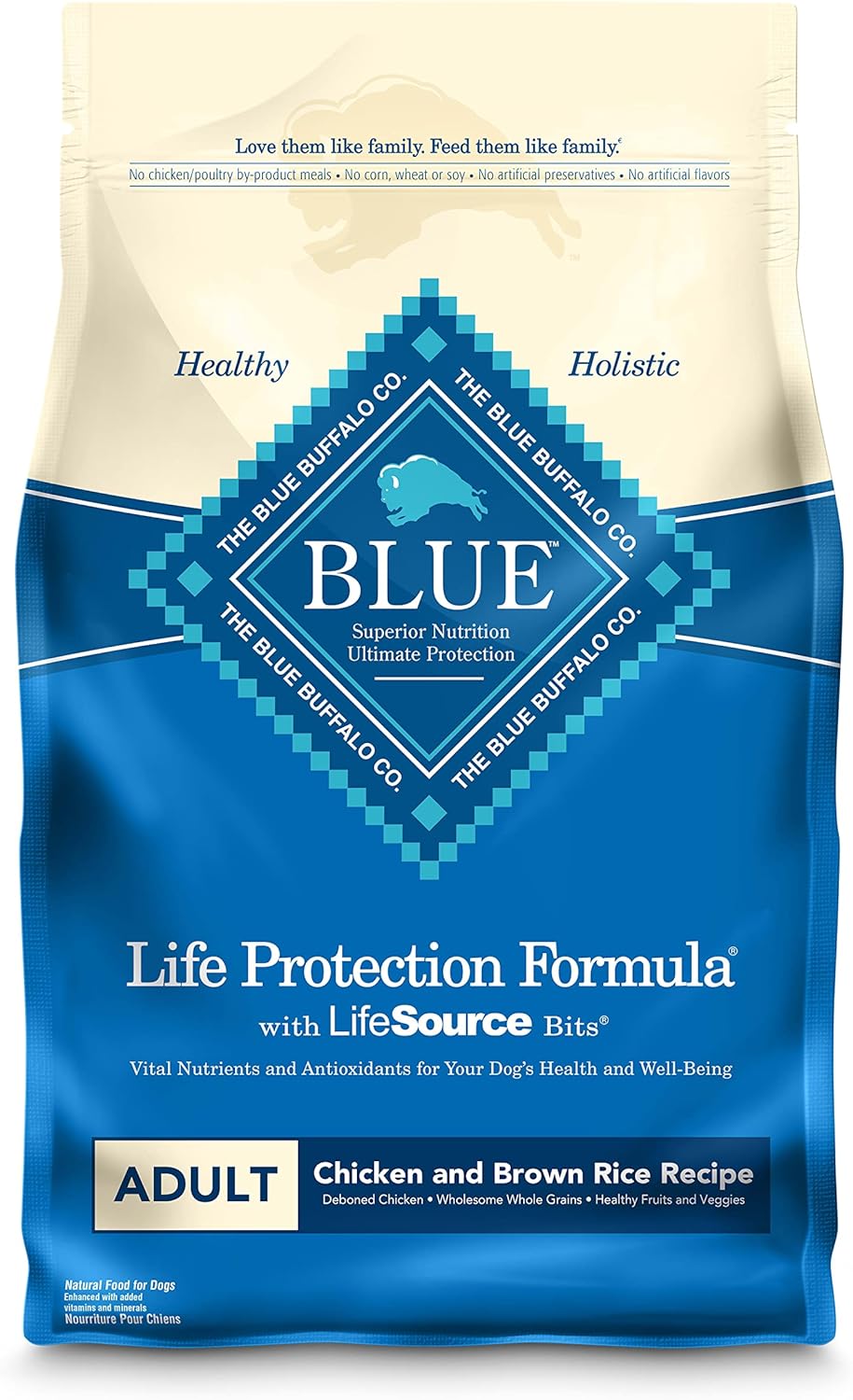 Life Protection Formula Adult Dry Dog Food, Helps Build and Maintain Strong Muscles, Made with Natural Ingredients, Chicken & Brown Rice Recipe, 5-Lb. Bag