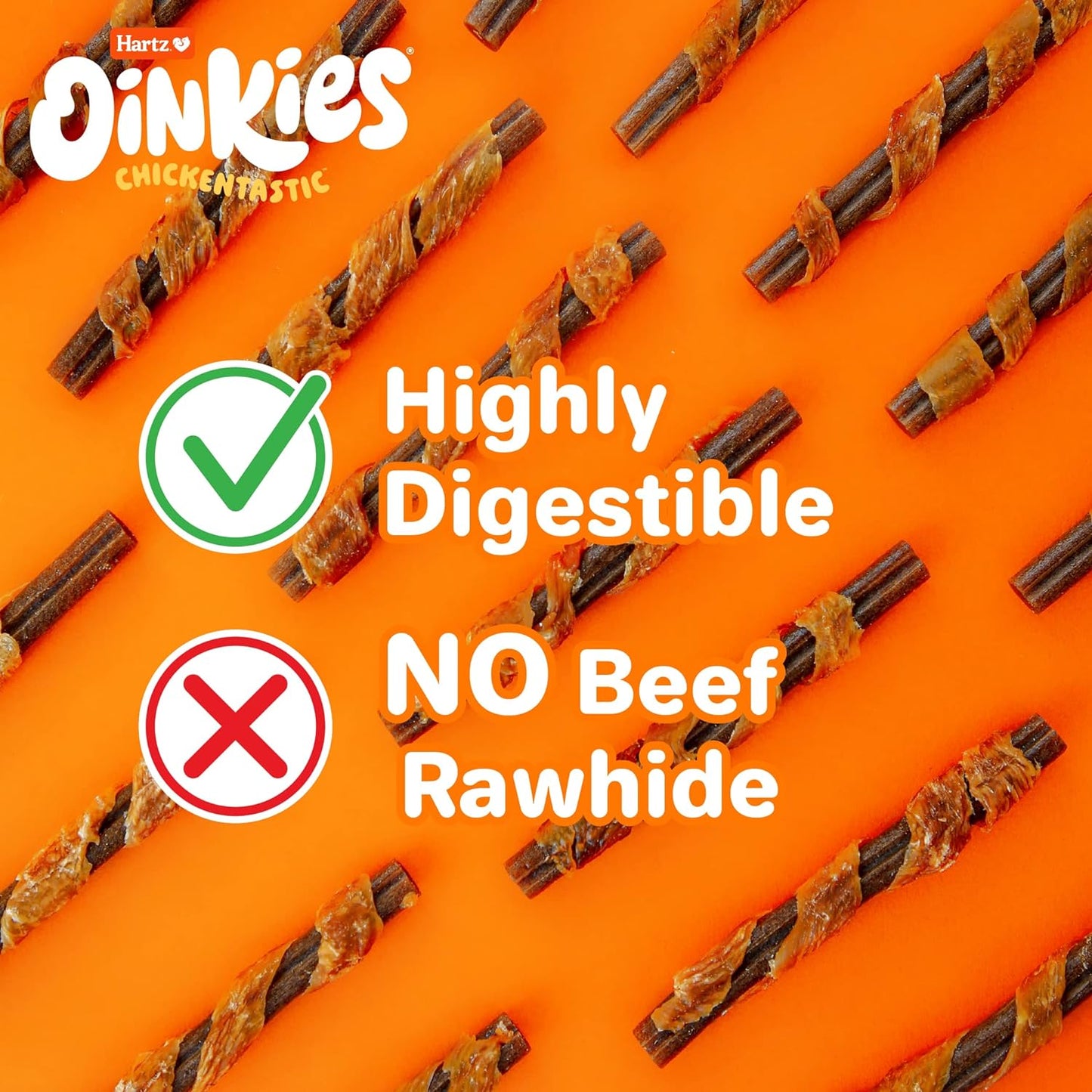 Oinkies Rawhide-Free Tender Treats Wrapped with Chicken Dog Treats Chews, Highly Digestible, No Artificial Flavors, Perfect for Smaller and Senior Dogs